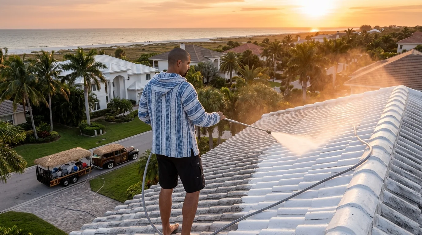 Island Country Club Roof Cleaning