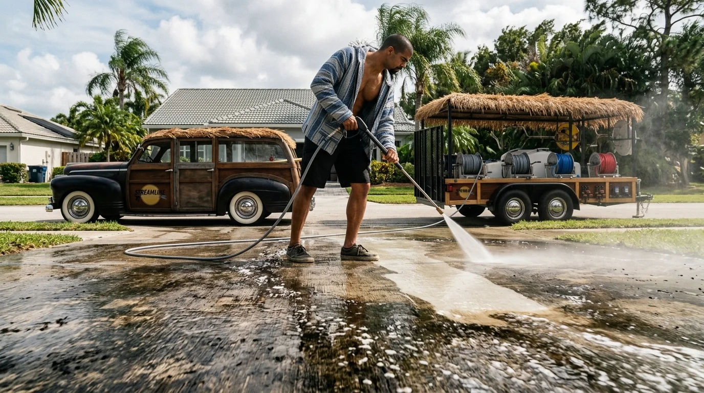 Naples Driveway Pressure Washing
