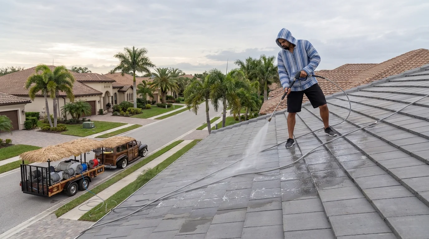 Naples Roof Biocide Treatment
