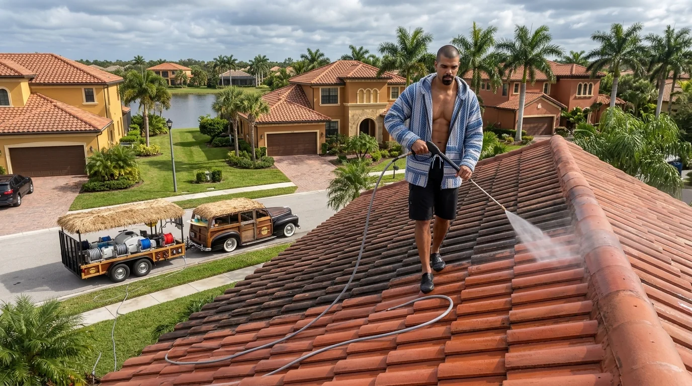 Verona Walk Roof Cleaning